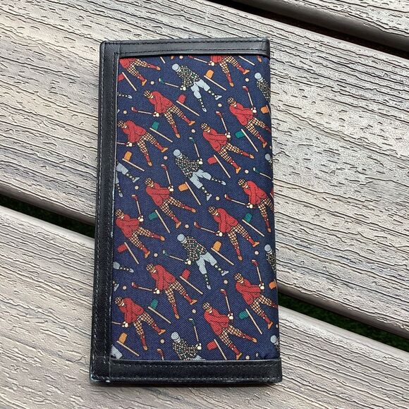 Buxton Golf Themed Note Pad Wallet Dallas Classic 1998 Leather 3.5x6.5" - Picture 1 of 4